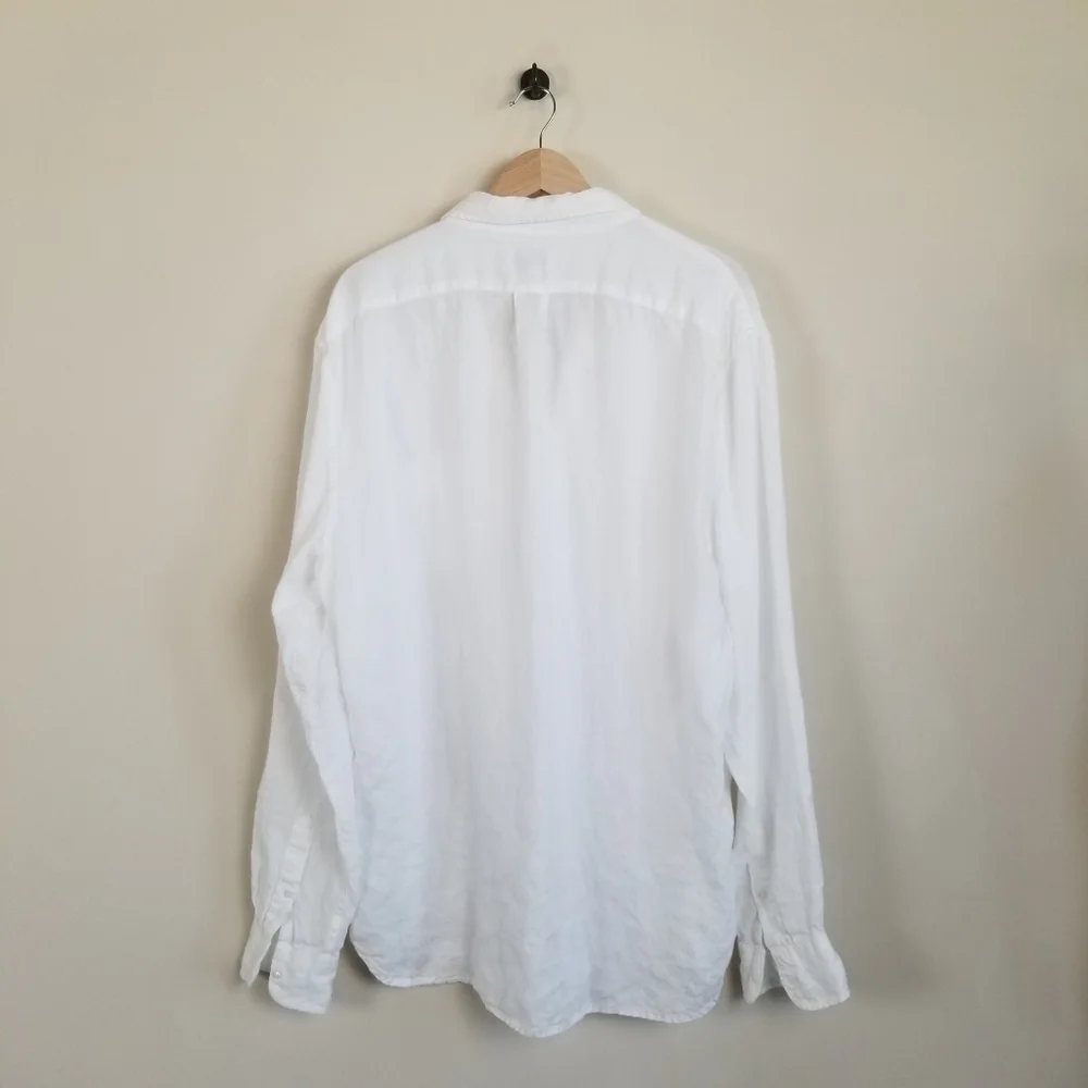 J Crew Baird McNutt Irish Linen Long Sleeve Shirt XXLT - Picture 4 of 8